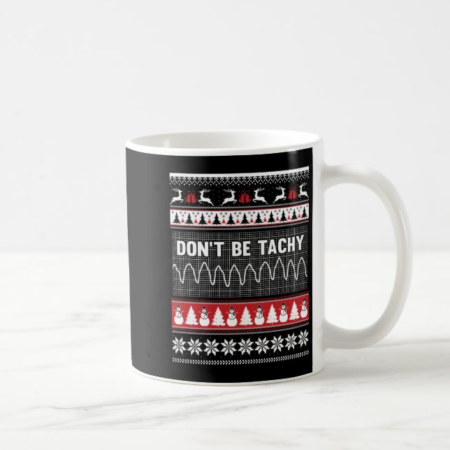 Nurse Ugly Christmas Sweater - Don't Be Tachy Long Kaffemugg (Höger)