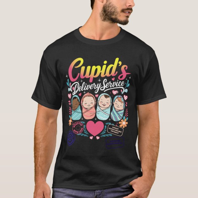 Nurse Valentine Cuds Delivery Service Labor And  T Shirt (Framsida)