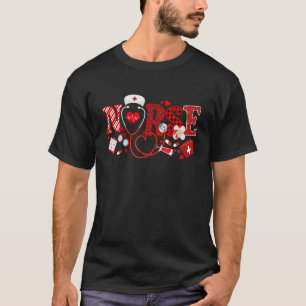 Nurse Valentine Day 2023 Stethoscope Nurses Wome T Shirt