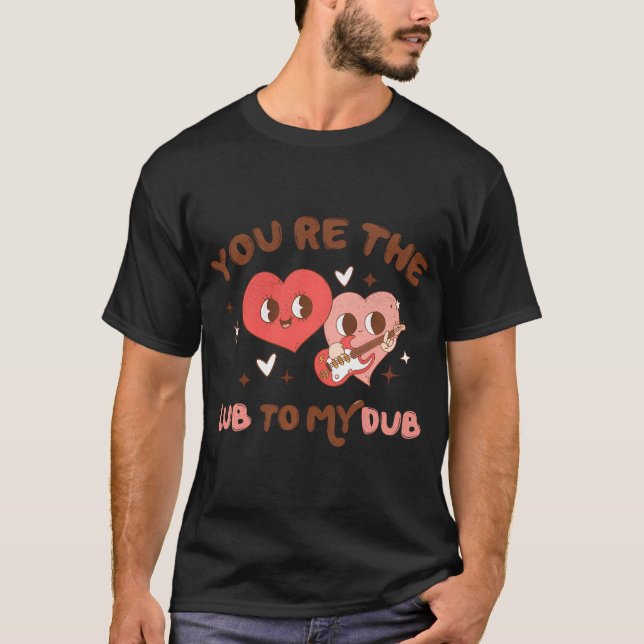 Nurse Valentine Lub till min Dub Heart Valentines  T Shirt (Framsida)