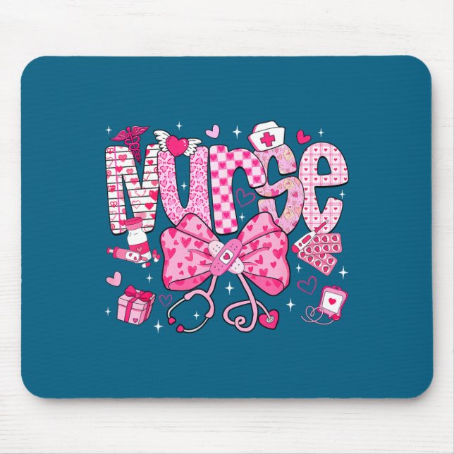 Nurse Valentine's Day Heart Stethoscope Er Icu Nic Musmatta (Framsidan)