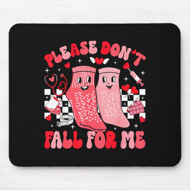 Nurse Valentines Day Non Slip Socks Please Don't F Musmatta (Framsidan)
