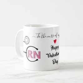 Nurse Valentines day registrerade RN stethoscope Kaffemugg