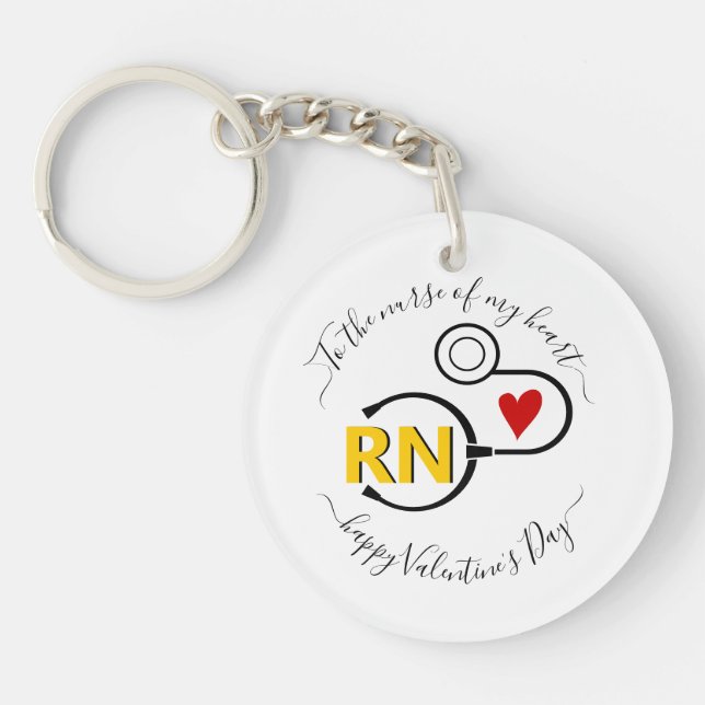 Nurse Valentines day stethoscope gult RN (Framsidan)