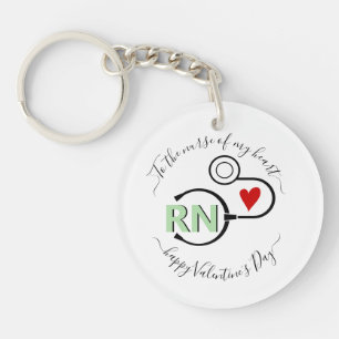 Nurse Valentines day stethoscope mynta grönt RN
