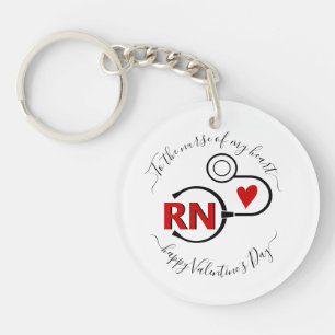 Nurse Valentines day stethoscope red RN