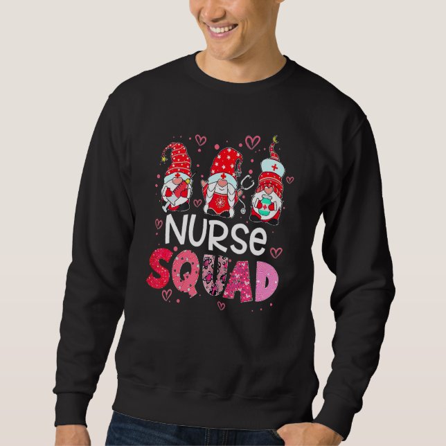Nurse Valentines Day Valentine ER ICU NICU RN Nurs Lång Ärmad Tröja (Framsida)