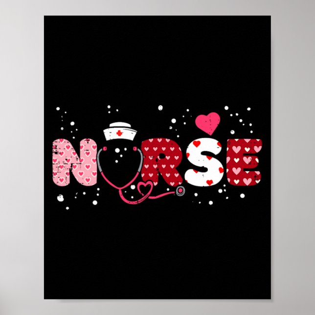 Nurse Valentines Day Valentine Er Icu Nicu Rn Nurs Poster (Framsidan)
