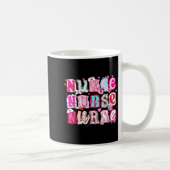Nurse Valentines Stethoscope Valentine Nursing Gir Kaffemugg (Höger)