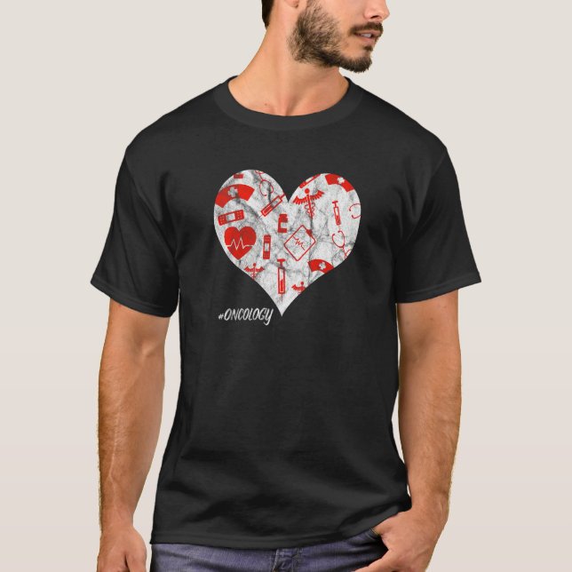 Nurse Verktyg Lifesavers Nursing Hjärtat Oncolog T Shirt (Framsida)
