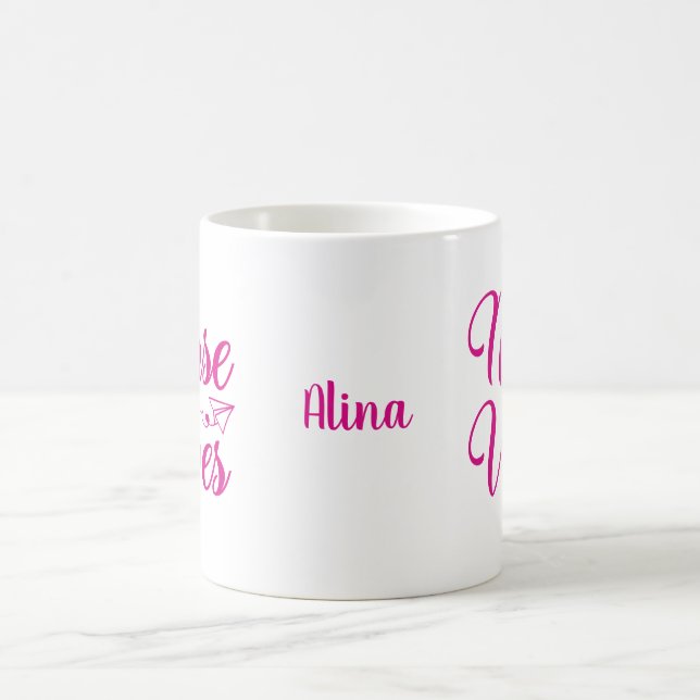 Nurse Vibes personaliserar namn Kaffemugg (Center)