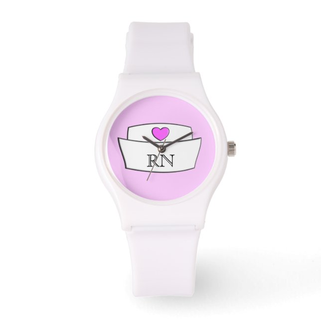 Nurse Watch Nurse Cap RN Armbandsur (Framsida)