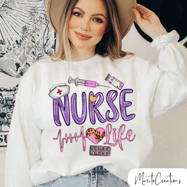 Nurse with instruments around, Nurse's Day T Shirt (Skapare uppladdad)