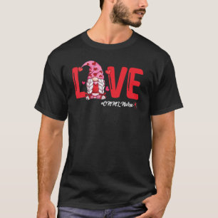 Nurse Women Nursing Gnome valentines day Kärlek T Shirt