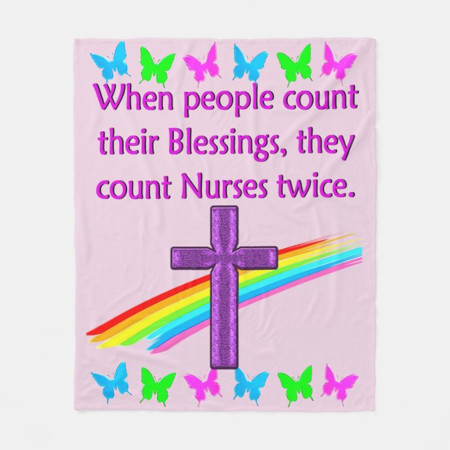 NURSER ÄR EN BLESSNING FLEECEFILT (Framsidan)