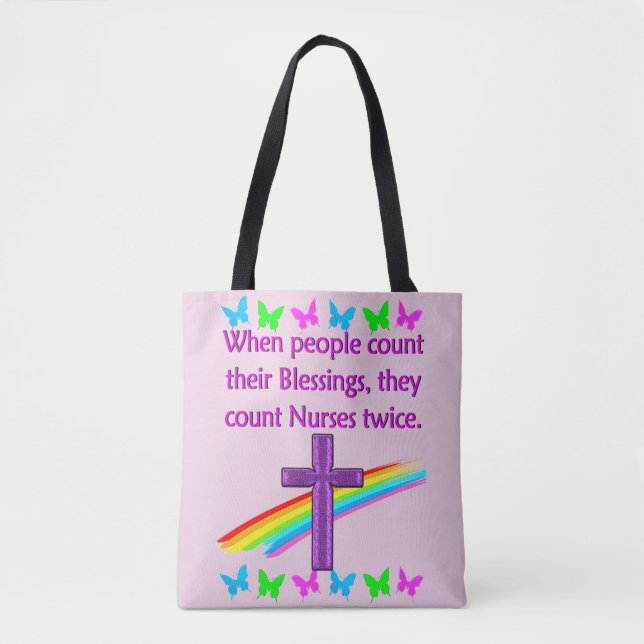 NURSER ÄR EN BLESSNING TYGKASSE (Framsida)