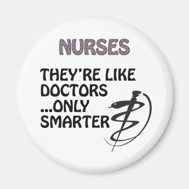 NURSER ÄR SMARTARE ÄN LÄKARE MAGNET (Framsidan)