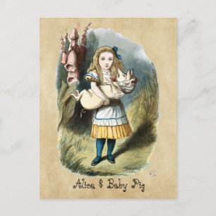 Nursery Alice, babypiga i Wonderland Vykort