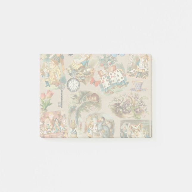 Nursery Alice Colorful 1800s Classic Wonderland Post-it Block (Framsida)