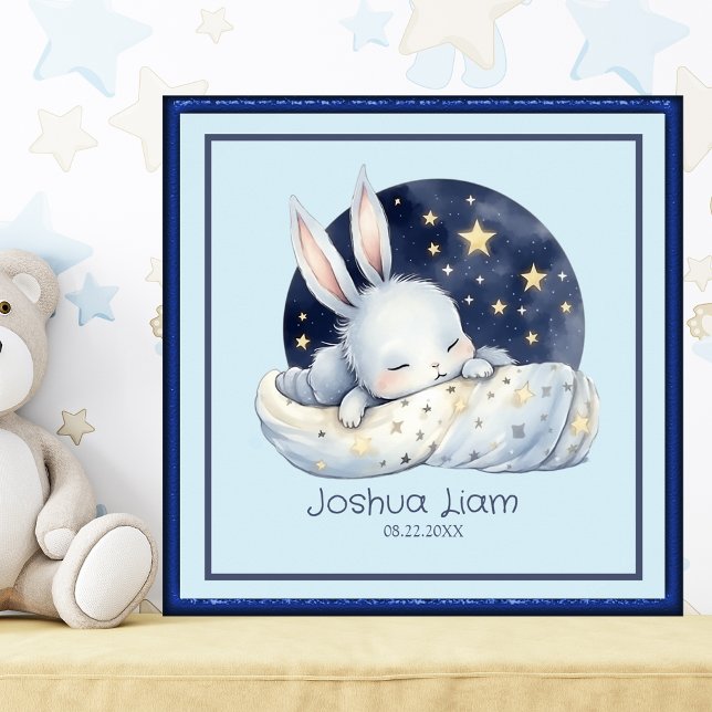 Nursery Art i den vackra sovande Baby Bunny Poster (Skapare uppladdad)