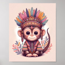 Nursery Art Nusantara / Heritage Baby djur Poster
