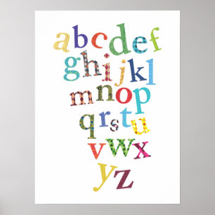 Nursery Art Skriv ut alfabet Poster