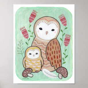 Nursery Art Skriv ut Uggla Nursery Skriv ut Nurser Poster