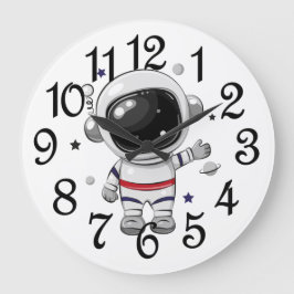 Nursery Baby Astronaut Stor Klocka