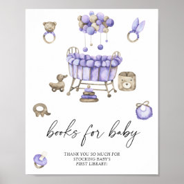 Nursery babydusch Bokar för baby Poster