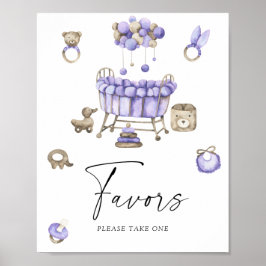 Nursery babydusch Favors Poster