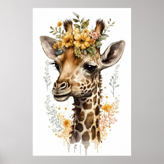 Nursery Bilder of Animals: Giraffe Poster