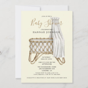 Nursery Boho Modern Baby Shower Inbjudningar