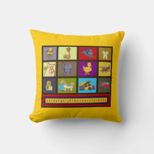 Nursery Boys Leksaker ABC Blocks Alphabet American Kudde