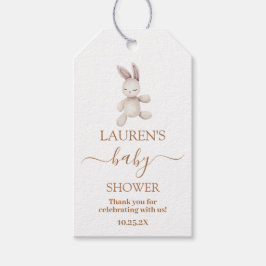 Nursery Bunny Baby Shower Gift Märkre Presentetikett