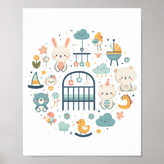 Nursery Circular Art Poster (Framsidan)