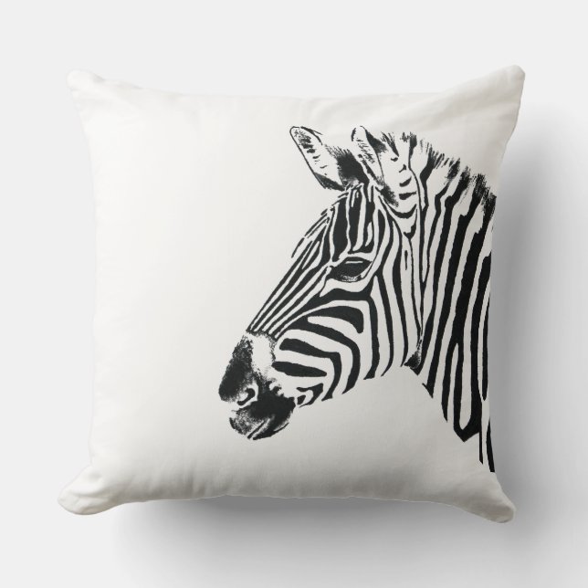 Nursery Cushion - Zebra Kudde (Framsida)