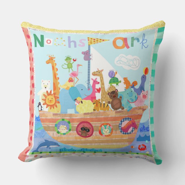 Nursery Cushions - Noahs Ark Kudde (Framsida)