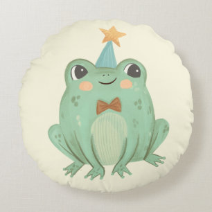 Nursery Cute Frog Baby Rund Kudde