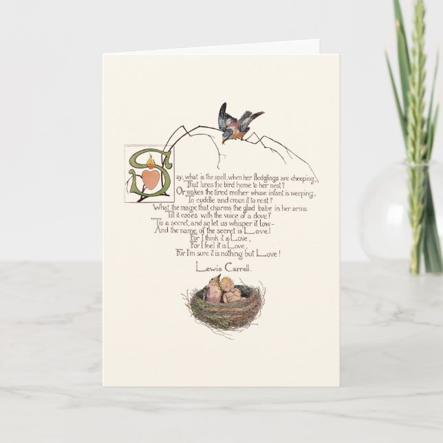 Nursery Dikt by Lewis Carroll Kort (Framsida)