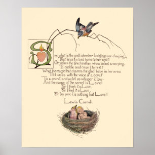 Nursery Dikt by Lewis Carroll Poster