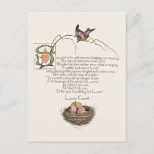Nursery Dikt by Lewis Carroll Vykort