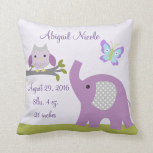 Nursery Dreamland Uggla/Elephant Pillow Keepsaky Kudde