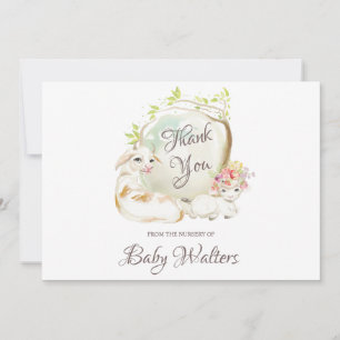 Nursery Farm Animal Baby Shower Tack Kort