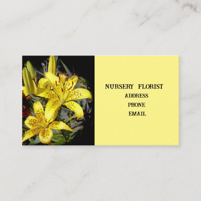 Nursery florist visitkort (Framsida)