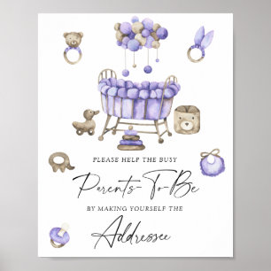 Nursery - hjälp till Business Parents to be Addres Poster