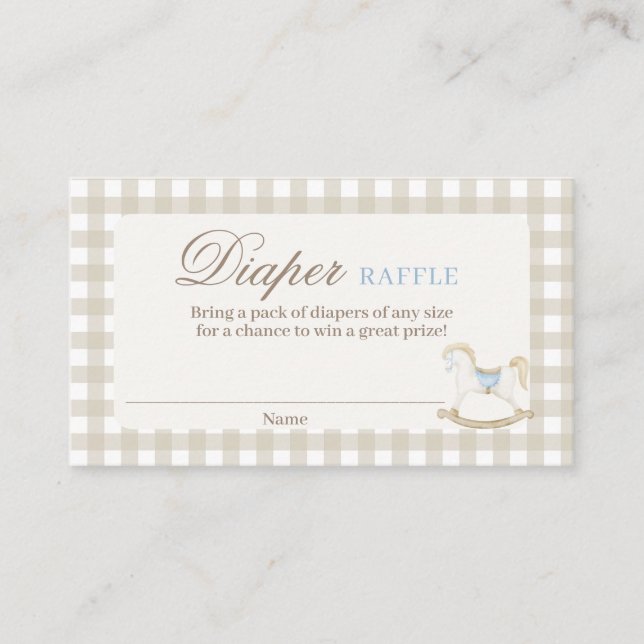 Nursery horse Diaper Raffle Card Tilläggskort (Framsida)