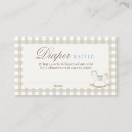 Nursery horse Diaper Raffle Card Tilläggskort