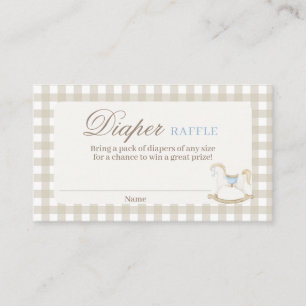 Nursery horse Diaper Raffle Card Tilläggskort
