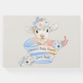 Nursery Lamb Rosa Blue Baby Gästböcker