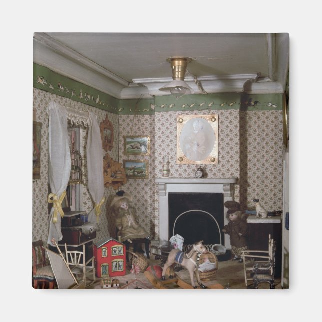 Nursery med leksak från Miss Miles House, 1890 Magnet (Framsidan)